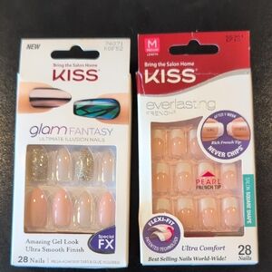 💅🏽 TWO SETS KISS Glam Fantasy and Everlasting French Nail Sets
